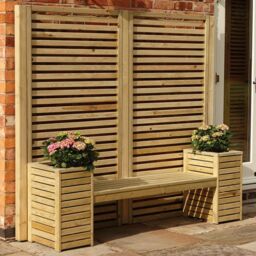 Rowlinsons Garden Creations Seat Set - Timber - L53 x W201 x H183 cm - Natural in Brown - thumbnail 1