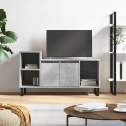 Berkfield Home TV Cabinet Concrete Grey 100x35x55 cm Engineered Wood - Size: 100 x 35 x 55 cm - thumbnail 1
