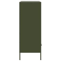 Berkfield Home Highboard Olive Green 68x39x101.5 cm Steel - thumbnail 7