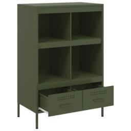 Berkfield Home Highboard Olive Green 68x39x101.5 cm Steel - thumbnail 9