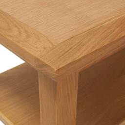 Berkfield Home Coffee Table 90x45x40 cm Solid Oak Wood in Brown - Size: 90 x 45 x 40 cm - thumbnail 5