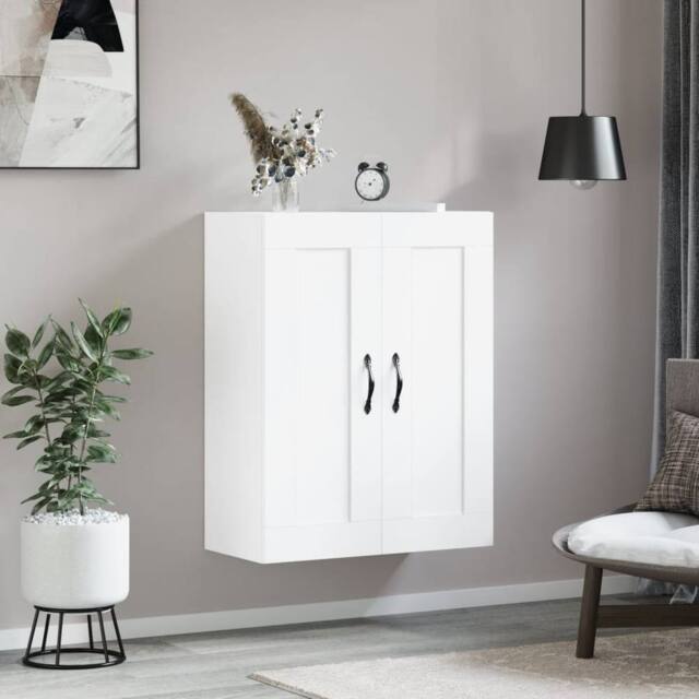 Berkfield Home Wall Mounted Cabinet White 69.5x34x90 cm Engineered Wood - image 1