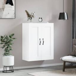 Berkfield Home Wall Mounted Cabinet White 69.5x34x90 cm Engineered Wood - thumbnail 1