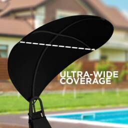 Keplin Heavy Duty Textoline Hammock Sun Lounger with Canopy, Black - Size: 1 Pack - thumbnail 7