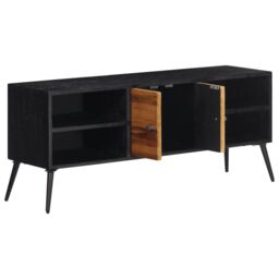 Berkfield Home TV Cabinet 112x31x45 cm Solid Reclaimed Teak in Brown - Size: 112 x 31 x 45 cm - thumbnail 2