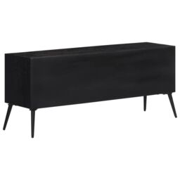 Berkfield Home TV Cabinet 112x31x45 cm Solid Reclaimed Teak in Brown - Size: 112 x 31 x 45 cm - thumbnail 5