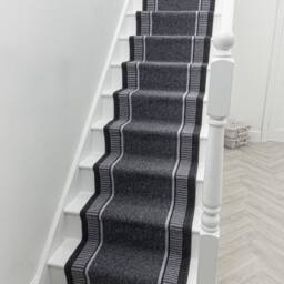 runrug Stair Runner Carpet - Durable, Non-Slip, 5.4mm - 'Promenade' in Grey - Size: 66 cm x 450 cm - thumbnail 7