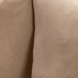 OHS 4 x Matte Velvet Cushion Covers Soft Plain Zip in Natural - Size: 45 cm x 45 cm - thumbnail 3