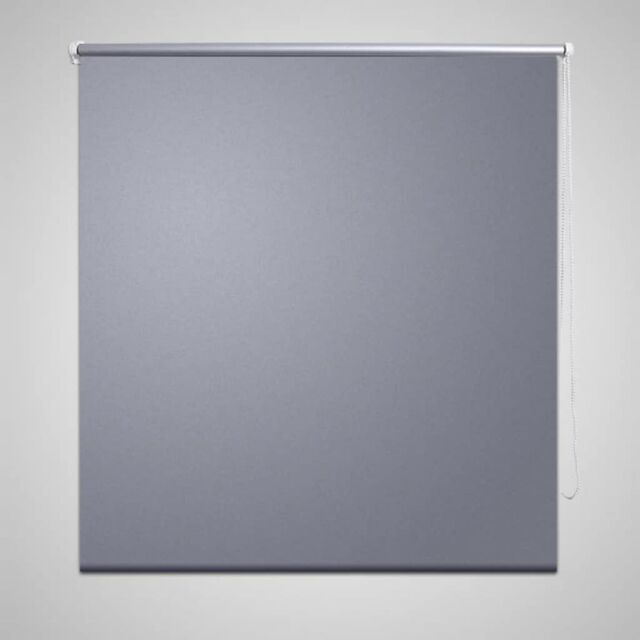 Berkfield Home Roller Blind Blackout 140 x 230 cm Grey - image 1