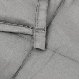 Berkfield Home Weighted Blanket Grey 140x200 cm Single 10 kg Fabric - thumbnail 5