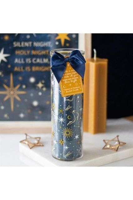 KDMD Starry Night Cinnamon & Blackberry Tube Candle in Teal - image 1
