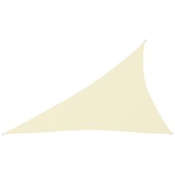 Berkfield Home Sunshade Sail Oxford Fabric Triangular 4x5x6.4 m Cream in Beige - thumbnail 1