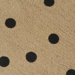 Berkfield Home Handmade Rug Jute with Print Polka Dot 120 cm in Natural - Size: Medium - thumbnail 4