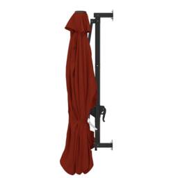Berkfield Home Elegant Wall-Mounted Parasol with Metal Pole 300 cm Terracotta - thumbnail 5