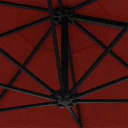 Berkfield Home Elegant Wall-Mounted Parasol with Metal Pole 300 cm Terracotta - thumbnail 7
