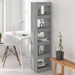 Berkfield Home Book Cabinet/Room Divider Grey Sonoma 40x30x166 cm - Size: 40 x 30 x 166 cm - thumbnail 2