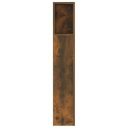 Berkfield Home Headboard Cabinet Smoked Oak 160x18.5x104.5 cm in Brown - thumbnail 5