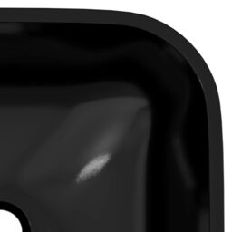 Berkfield Home Basin Glass 42x42x14 cm Black - Size: 42 x 42 x 14 cm - thumbnail 5