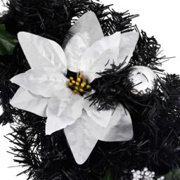 Berkfield Home Christmas Arch with LED Lights Black 90 cm PVC - thumbnail 5