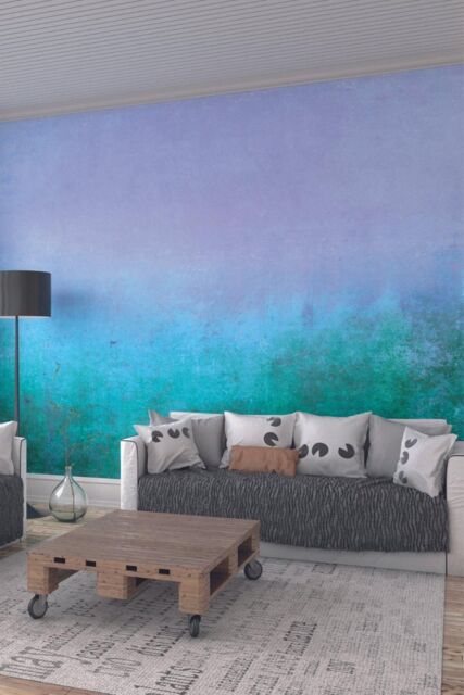 Origin Murals Ombre Gradient Wall Mural in Blue - Size: W350 cm x H280 cm - image 1