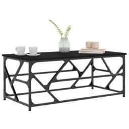 Berkfield Home Coffee Table Black 100x50x40 cm Engineered Wood - Size: 100 x 50 x 40 cm - thumbnail 3