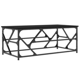 Berkfield Home Coffee Table Black 100x50x40 cm Engineered Wood - Size: 100 x 50 x 40 cm - thumbnail 1