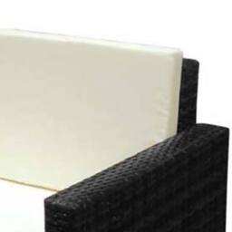Berkfield Home Modern 2 Piece Garden Lounge Set with Cushions Poly Rattan Black - thumbnail 6