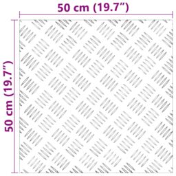 Berkfield Home Stair Treads Silver Metal 50 x 50 x 0.3 cm Metal Stair Treads - Size: Medium - thumbnail 6