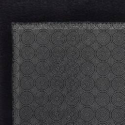 Berkfield Home Washable Rug Soft Shaggy 160x230 cm Anti Slip Black - Size: 100 cm diameter - thumbnail 2