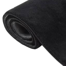 Berkfield Home Washable Rug Soft Shaggy 160x230 cm Anti Slip Black - Size: 100 cm diameter - thumbnail 4