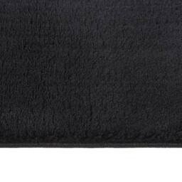 Berkfield Home Washable Rug Soft Shaggy 160x230 cm Anti Slip Black - Size: 100 cm diameter - thumbnail 5