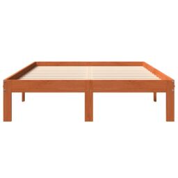 Berkfield Home Bed Frame without Mattress Wax Brown 140x200 cm Solid Wood Pine - thumbnail 4