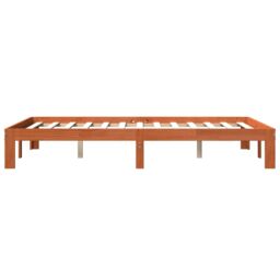 Berkfield Home Bed Frame without Mattress Wax Brown 140x200 cm Solid Wood Pine - thumbnail 5