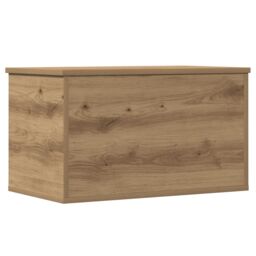 Berkfield Home Storage Box with Lid Artisan Oak 60x35x35 cm Engineered Wood in Brown - Size: 60 x 35 x 35 cm - thumbnail 6