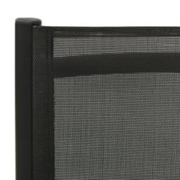 Berkfield Home Comfortable Folding Garden Chairs 2 pcs Textilene & Aluminium Black - thumbnail 8