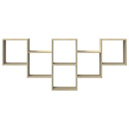 Berkfield Home Wall Shelf Sonoma Oak 159x18x66 cm Engineered Wood in Brown - Size: 159 x 18 x 66 cm - thumbnail 4