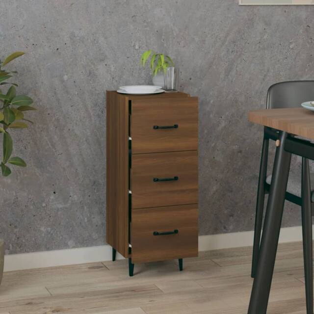 Berkfield Home Sideboard Brown oak 34.5x34x90 cm Engineered Wood - image 1