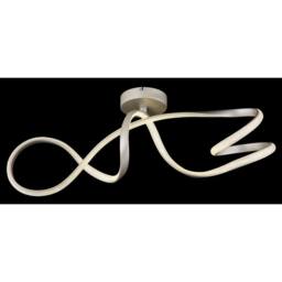 Netlighting Swirl Integrated LED Semi Flush Ceiling Light Nickel Matt LED 4000K in Grey - thumbnail 5