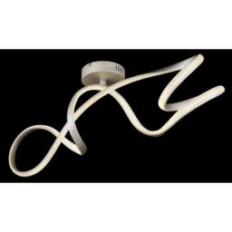 Netlighting Swirl Integrated LED Semi Flush Ceiling Light Nickel Matt LED 4000K in Grey - thumbnail 3