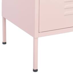 Berkfield Home Storage Cabinet Pink 80x35x101.5 cm Steel - thumbnail 7