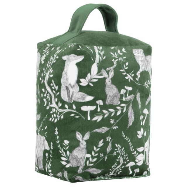 Furn Buckthorn Animal Velvet Door Stop in Green - image 1