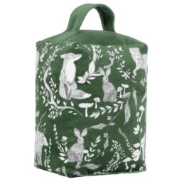Furn Buckthorn Animal Velvet Door Stop in Green