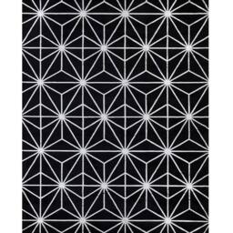Wyld and Coco Handwoven Viscose-Cotton Rug 160 x 230 cm Black Silver Geometric - Size: 160 cm x 230 cm - thumbnail 2