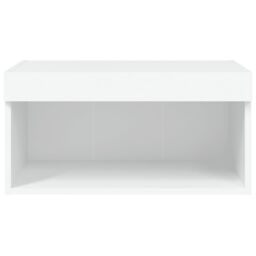 Berkfield Home TV Cabinet with LED Lights White 60x30x30 cm - Size: 60 x 30 x 30 cm - thumbnail 8