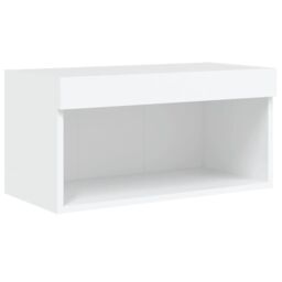 Berkfield Home TV Cabinet with LED Lights White 60x30x30 cm - Size: 60 x 30 x 30 cm - thumbnail 7