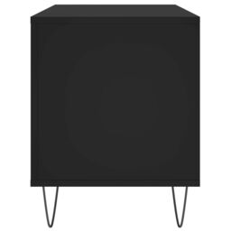 Berkfield Home Record Cabinet Black 100x38x48 cm Engineered Wood - Size: 100 x 38 x 48 cm - thumbnail 5