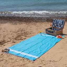 Nicola Spring 100% Cotton Bath Towel Turkish Style Hamman Beach Towel Sheet - 170 x 90cm (x4) in Light Blue - thumbnail 6