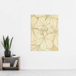 "Artery8 Leaves From Nature No 1 Botanical Jones Vintage Wall Art Print Poster in Beige - Size: W18"" x H24""" - thumbnail 4
