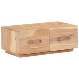 Berkfield Home Decorative Coffee Table 90x50x35 cm Solid Reclaimed Wood in Brown - Size: 90 x 50 x 35 cm - thumbnail 2