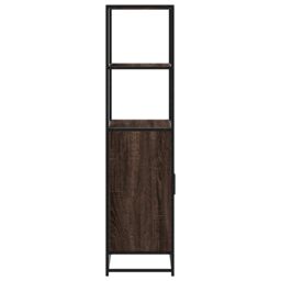 Berkfield Home Highboard Brown Oak 68x35x139 cm Engineered Wood & Metal - Size: 68 x 35 x 139 cm - thumbnail 5
